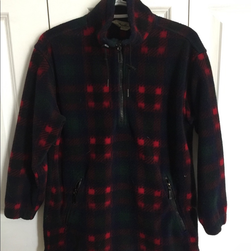 Eddie Bauer plaid fleece